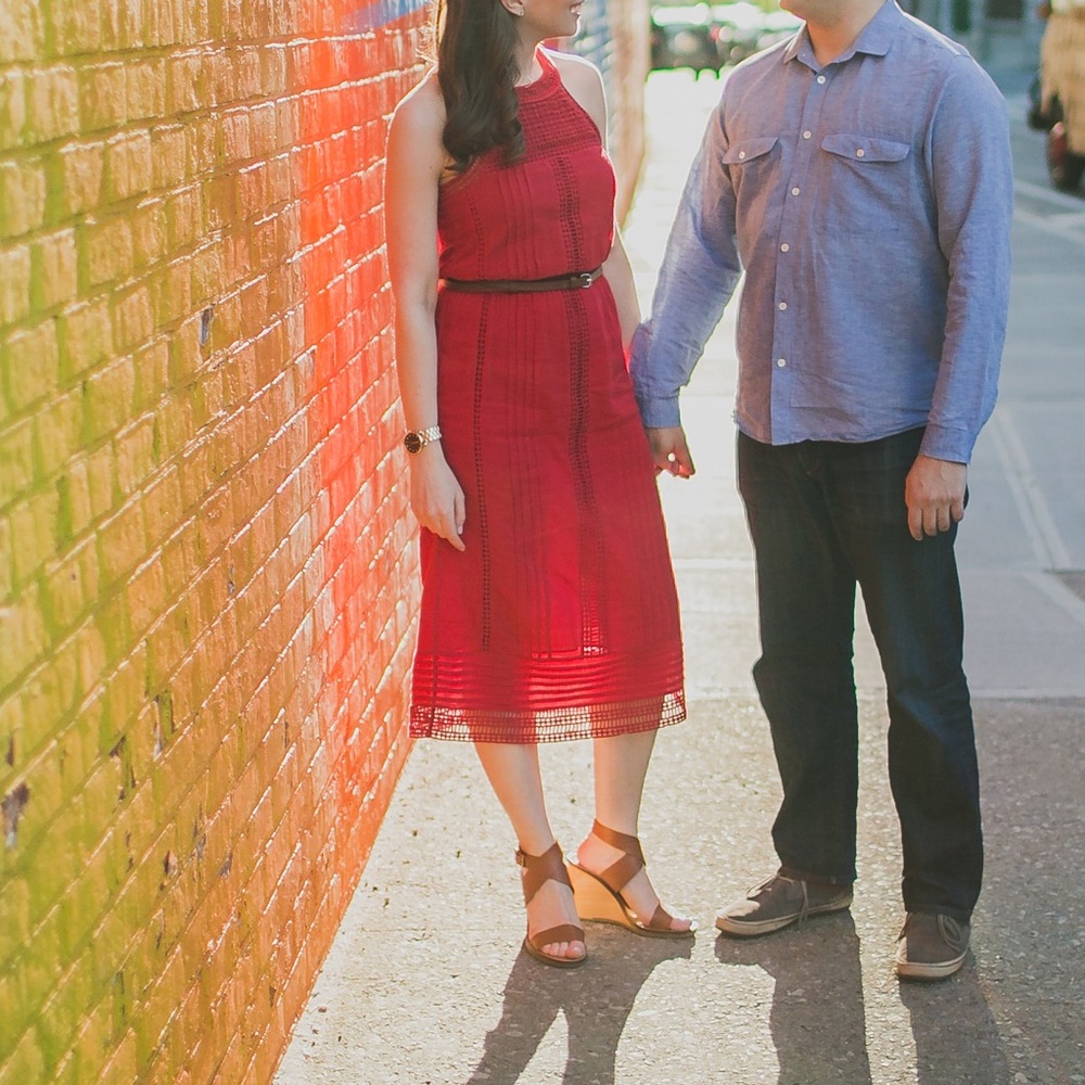 Joie Dance red crochet eyelet cotton midi dress